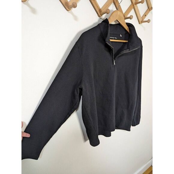 Zachary Prell Men's Black Quarter Zip Light Weight Pullover Sweater - Size XL - Picture 3 of 6